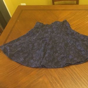 Blue and Black skater skirt